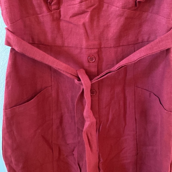 Elegant Red Ruffle Dress new w tags - Picture 4 of 5